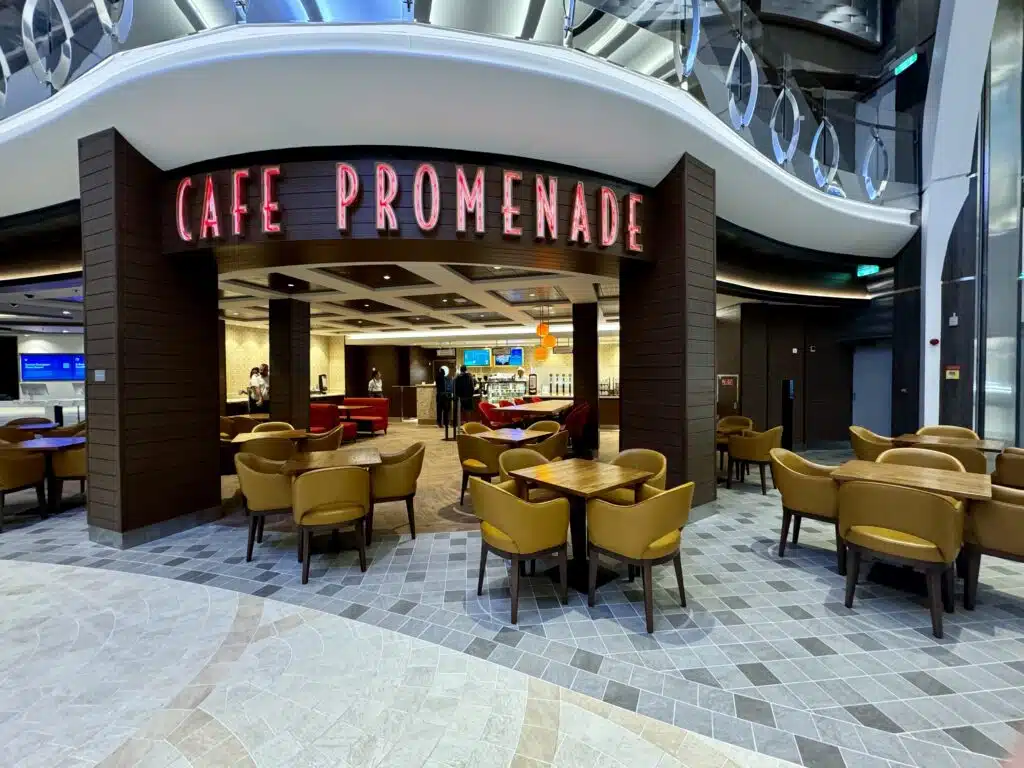 Free Drinks on Royal Caribbean Are Available at Cafe Promenade